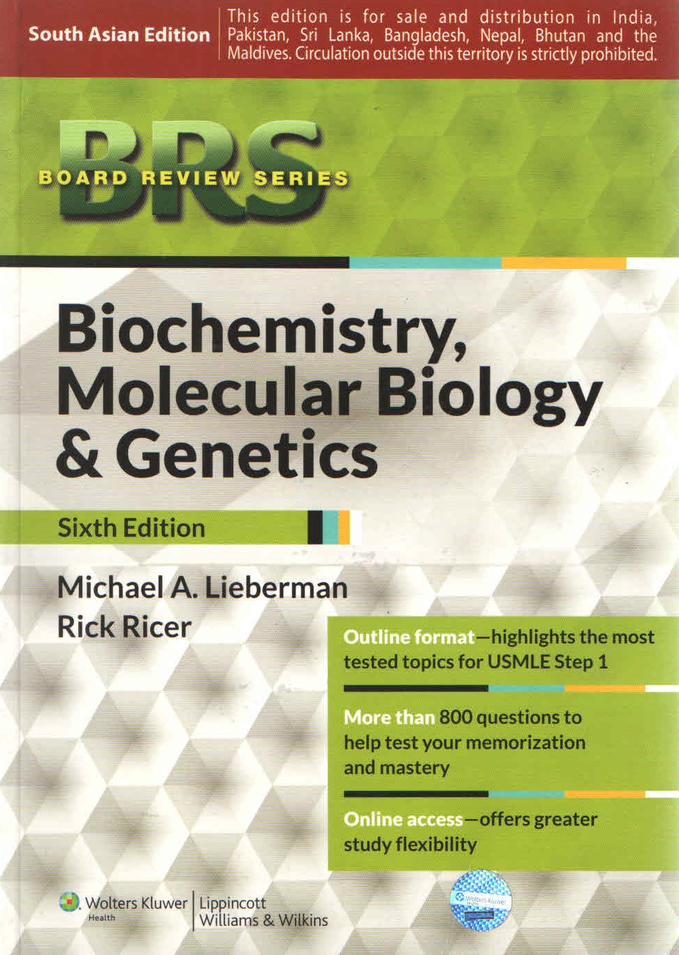 BRS Biochemistry, Molecular Biology, and Genetics (Without Point Access Codes)
