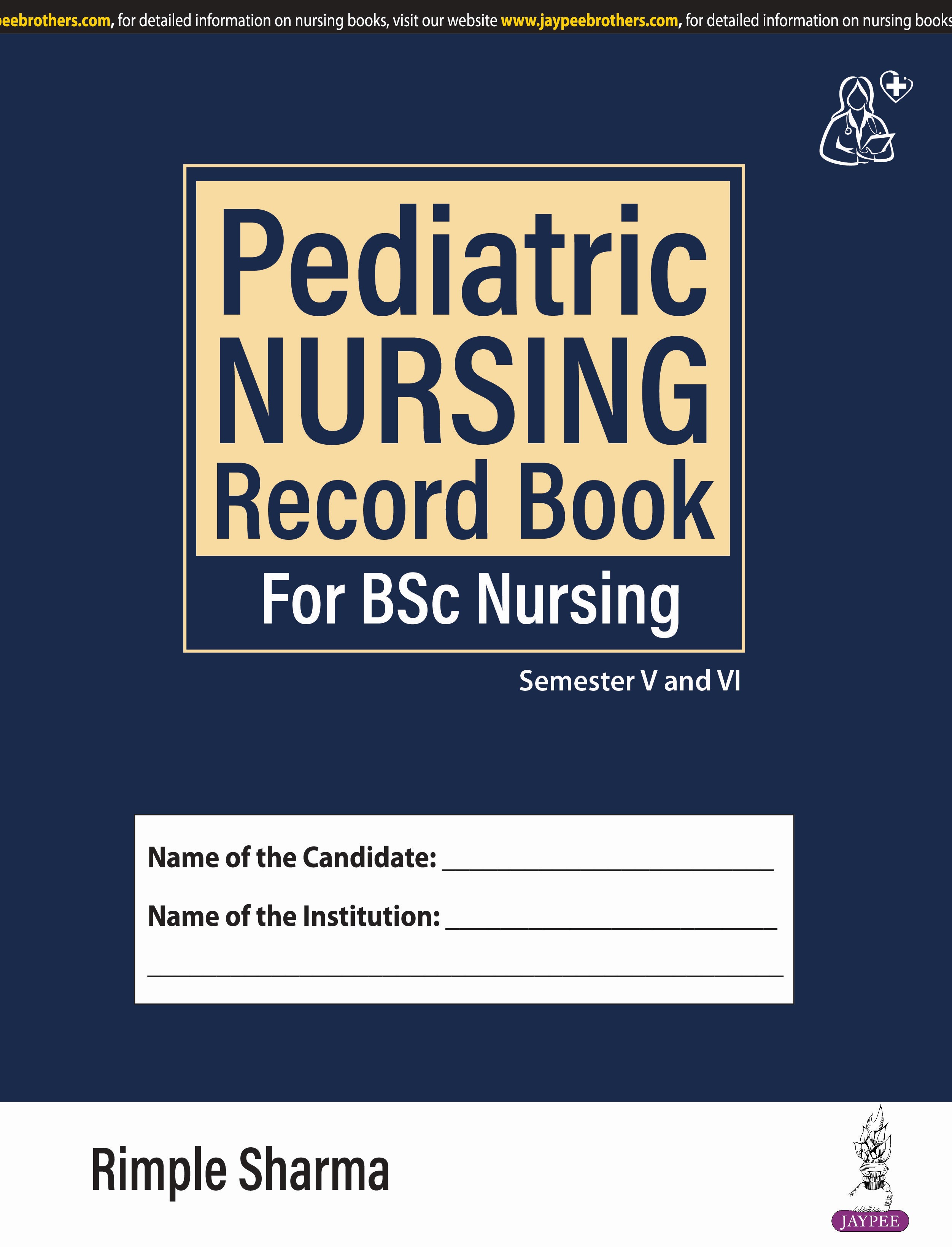  Pediatric Nursing Record Book for BSc Nursing
