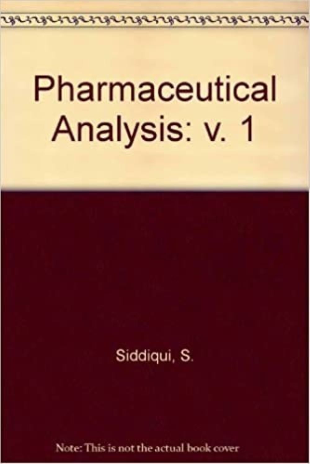 PHARMACEUTICAL ANALYSIS, VOL. 1