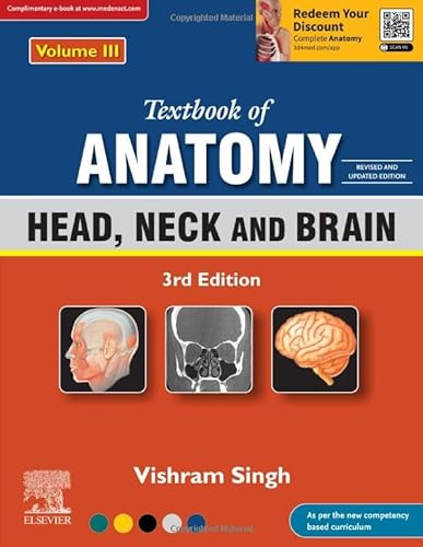 Textbook of Anatomy: Head, Neck and Brain, Vol 3, 3rd Updated Edition,