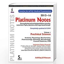 Platinum Notes: Preclinical Sciences (2015–16) (Volume 1)