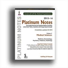 Platinum Notes (Medical Sciences) Volume – 2, 2015-16
