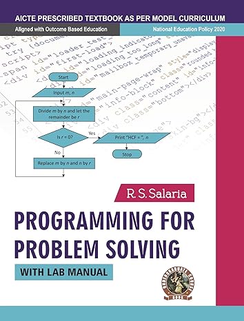 Programming for Problem Solving (with Lab Manual) (English)